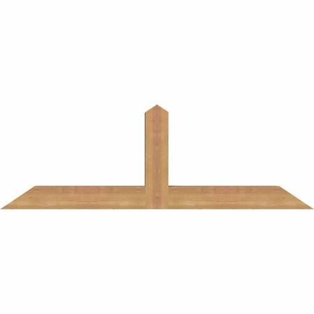 Ekena Millwork Portland Smooth Timber Gable Bracket, Western Red Cedar, 48"W x 16"H x 3 1/2"D x 3 1/2"F, 8/12 Pitch GBW048X16X0404POR00SWR